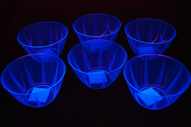 24oz Neon Blacklight Reactive Glow Party Snack Dip Bowls